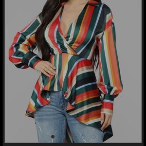 Multi color  Blouse (NWOT)